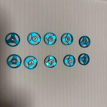 타미야 미니 사륜구동 19mm 알루미늄 롤러 블루