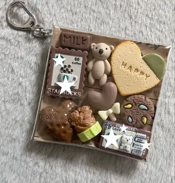 가챠 파우치 [ 곰돌이 HAPPY 하트 쿠키 ]