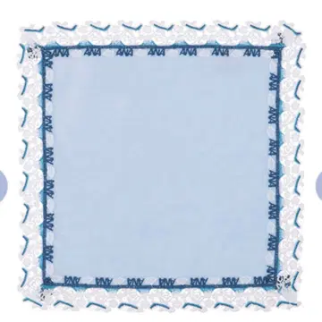 ANA 치카자와 레이스 아쿠아 블루 손수건