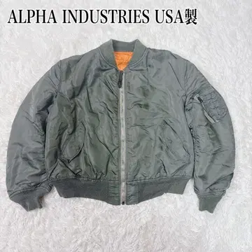빈티지 ALPHA INDUSTRIES 플라이트 자켓 세이지 그린