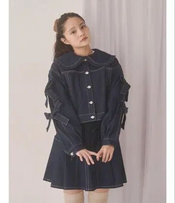 merry jenny BIG 리본 데님 자켓