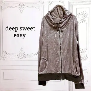 [ 딥 스위트 이지 ] 후드티 겉옷 벨로아 [ F ] 브라운 계열 일본제