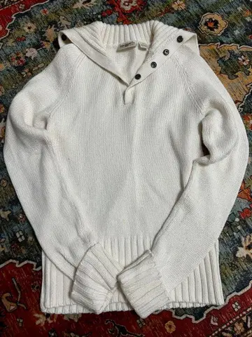 PoloJeansCo. 터틀넥 화이트 스웨터 S 빈티지 y2k