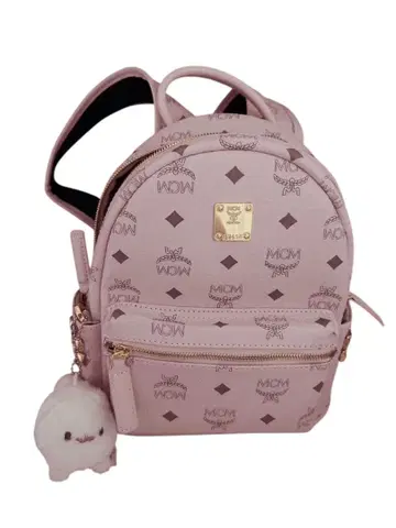 [ 새상품급 ] MCM 파우더 핑크 백팩 양산형 지뢰계 핑크 정품