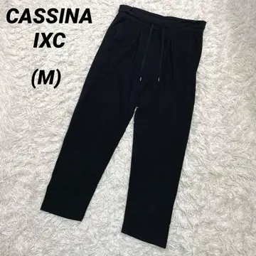 일본제 카시나 이쿠시 블랙 스트레치 팬츠 블랙 드로 코드