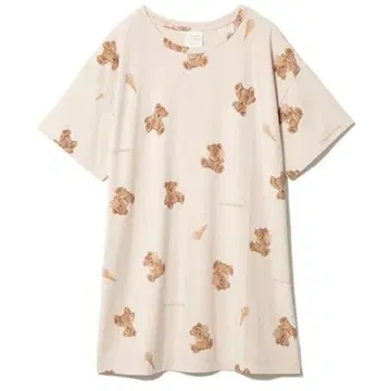 [ 새상품 ] 젤라또피케 베어 패턴 원피스 반팔 티셔츠 룸웨어 곰