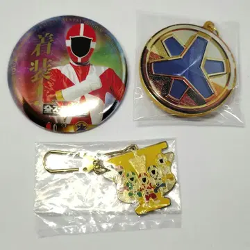 고고파이브 전 슈퍼 전대전 캔뱃지 글리터 클립 키체인