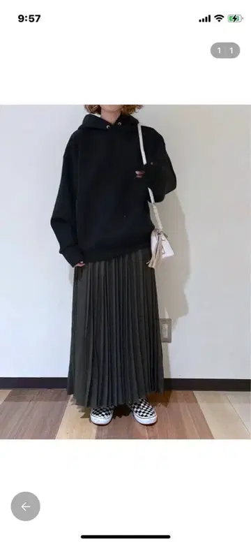 택 포함 새상품 니코앤드 다크 그린 플리츠 스커트