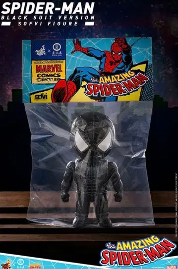 소프트 비닐 피규어 핫토이즈 스파이더맨 (블랙 슈트)