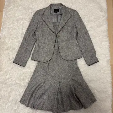 23구 여성용 셋업 원피스 포멀 수트 그레이