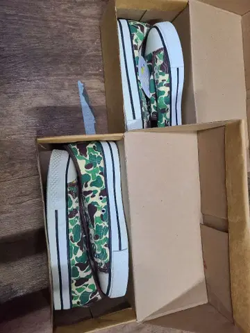 2개 세트 여성용 스니커즈 카모플라쥬