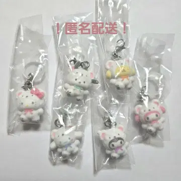 산리오 캐릭터즈 메지루시 액세서리 포근포근 스노우 전 6종 컴프