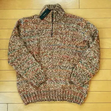 스웨터 지퍼 멀티 컬러 2XL~ 이탈리아제 미사용 새상품