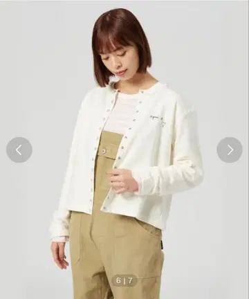 SDFO CARDIGAN 아그네스베 로고 가디건 화이트