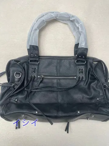 Fancy club 블랙 합성 피혁 숄더백