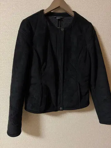 Armani Exchange 블랙 스웨이드풍 집업 자켓