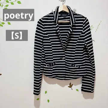 poetry [ S ] 블랙 앤 화이트 스트라이프 자켓 아우터
