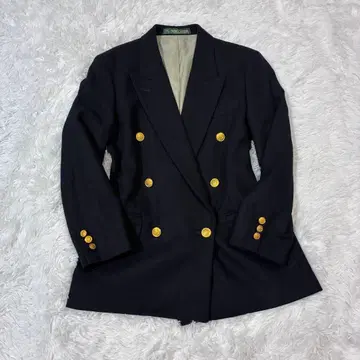 NEW YORKER 골드 버튼 네이비 더블 자켓 캐시미어 혼방 일본제