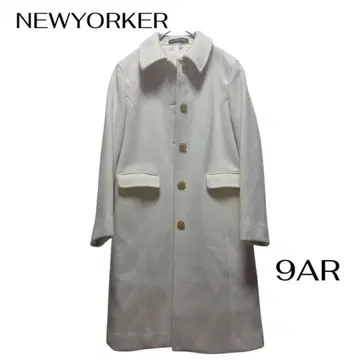 [ NEWYORKER ] 롱 코트 크림색 여성용 9 AR 울 혼방