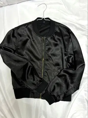 satin cropped bomber jacket
