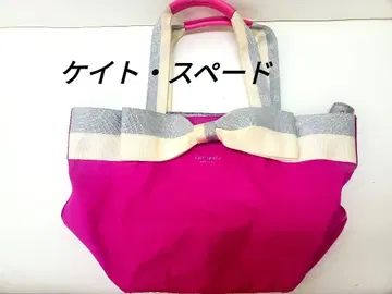 Kate Spade 마젠타 핑크 로고 큰 리본 대용량 토트백