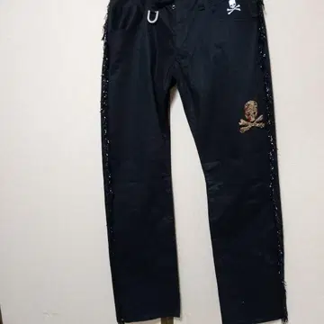 Roen 해적 모티브 자수 블랙 팬츠 스팽글 사이즈 30