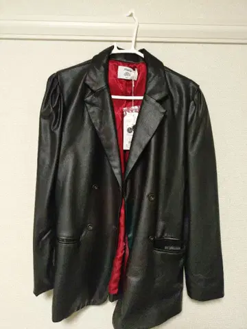 jouetie 블랙 가죽 자켓