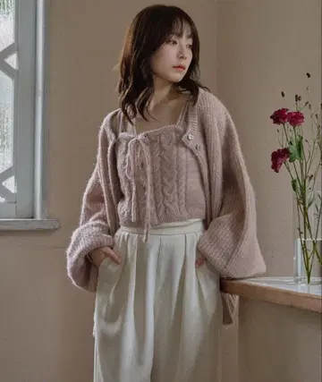 스팽글 니트 앙상블