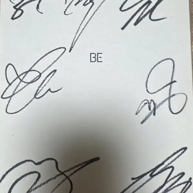 [비매] 방탄소년단 BTS BE 앨범 친필 사인 싸인 진 뷔 정국 지민