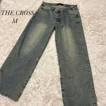 THE CROSS 와이드 레그 데님 팬츠 M