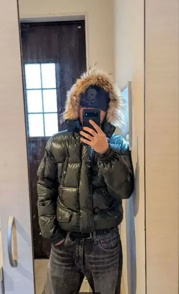 AMERICAN RAG CIE 다운 자켓 다크 그린