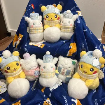 [택 포함 새상품] 피카츄와 눈놀이 눈사람 피카츄 외 8점 세트