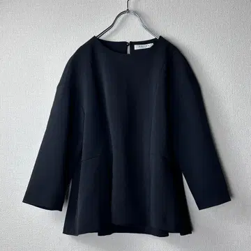 ADORE 아도어 페플럼 플레어 상의 긴팔 블라우스 블랙