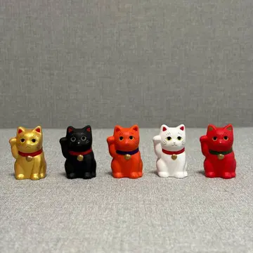 BEAMS 빔즈 재팬 작은 마네키네코 도자기 가챠 5종 컴플리트