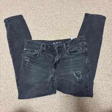 릴랙스핏 스키니 데님 다크 그레이