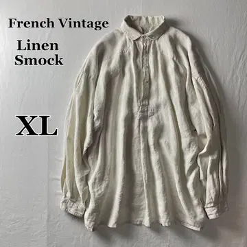 1910s 프렌치 빈티지 린넨 스모크 j51