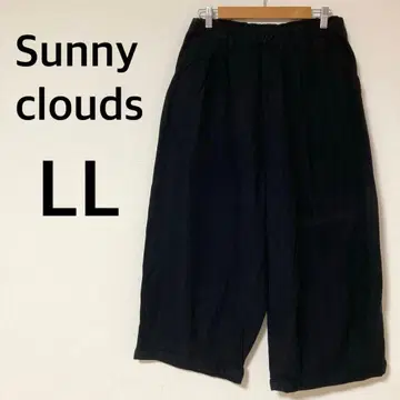 펠리시모 써니클라우드 빅 사이즈 와이드 팬츠 [ LL ] 뒷밴딩 블랙