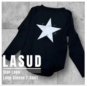 LASUD 스타 로고 긴팔 티셔츠 라슈드 야마다야 긴팔 셔츠 상의