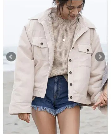 to the sea 코듀로이 보아 자켓 아이보리