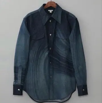 MASU 21AW 마블 패턴 데님 셔츠