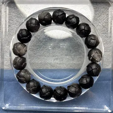 실버 옵시디언 수련꽃 팔찌 11-116