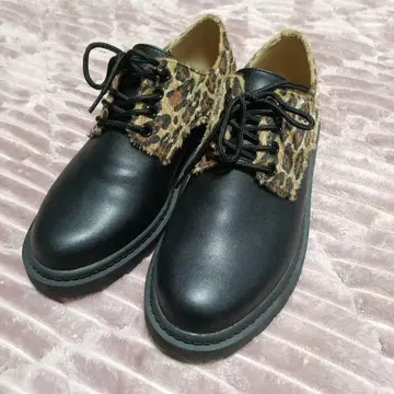 RAGEBLUE 플레인 토 슈즈 레오파드 무늬 M 사이즈