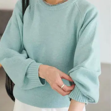 새상품 FRAMeWORK AQUA 크루넥 풀오버 그린 B