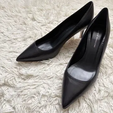 미사용급 파비오 루스코니 가죽 펌프스 스틸레토 이탈리아제 37