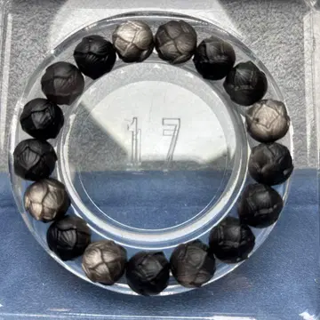 실버 옵시디언 수련꽃 팔찌 12-117