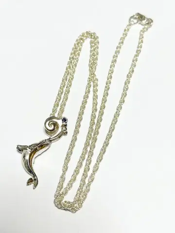 카수 공방 2015년 크리스마스 한정판 혹등고래 펜던트 체인 세트