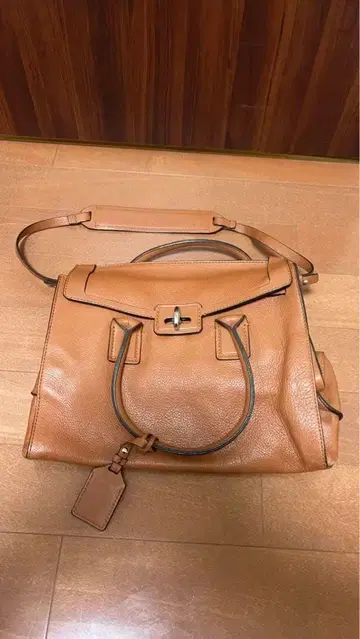 브라운 가죽 비즈니스 백