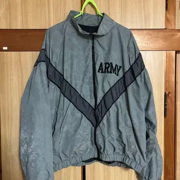 그레이 ARMY 로고 밀리터리 자켓