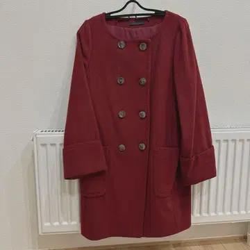 CROON A SONG 버건디 더블 브레스트 코트 사이즈 38