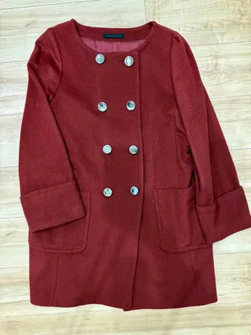 CROON A SONG 버건디 더블 브레스트 코트 사이즈 38
